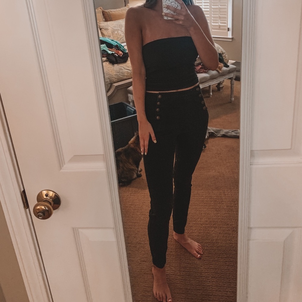 black high waisted jeans